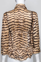 ROBERTO CAVALLI - A SILK SNAKESKIN BLOUSE