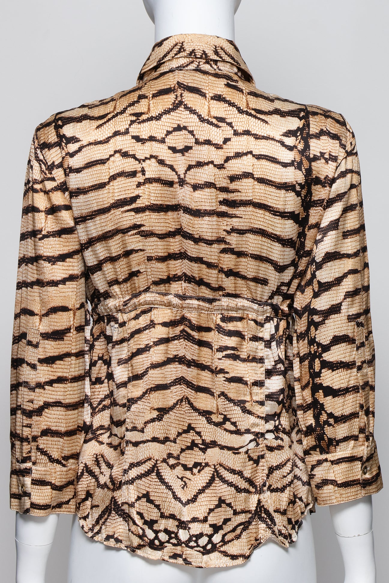 ROBERTO CAVALLI - A SILK SNAKESKIN BLOUSE