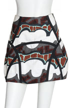 MARNI - AN ABSTRACT PRINT LINEN MINI SKIRT