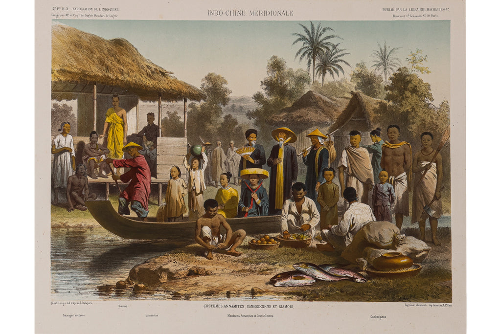 A GROUP OF FIVE VIEWS OF INDOCHINA, LOUIS DELAPORTE, 1873