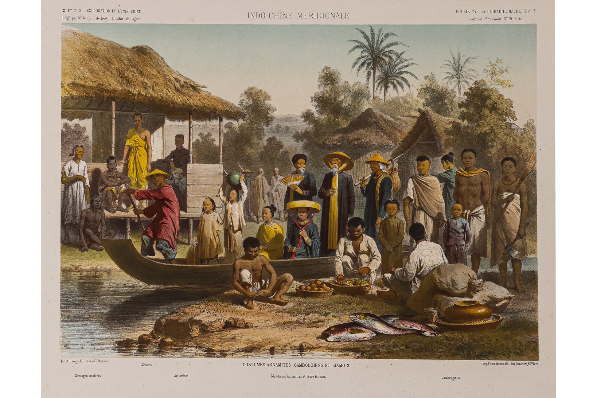 A GROUP OF FIVE VIEWS OF INDOCHINA, LOUIS DELAPORTE, 1873