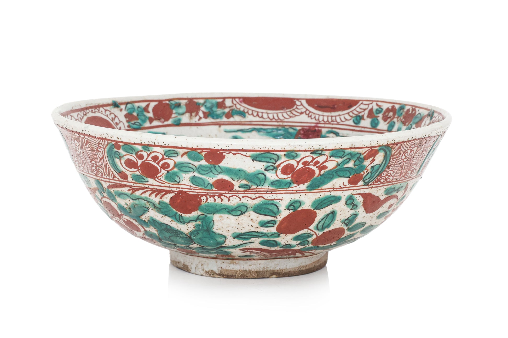 A POLYCHROME ENAMELLED BOWL