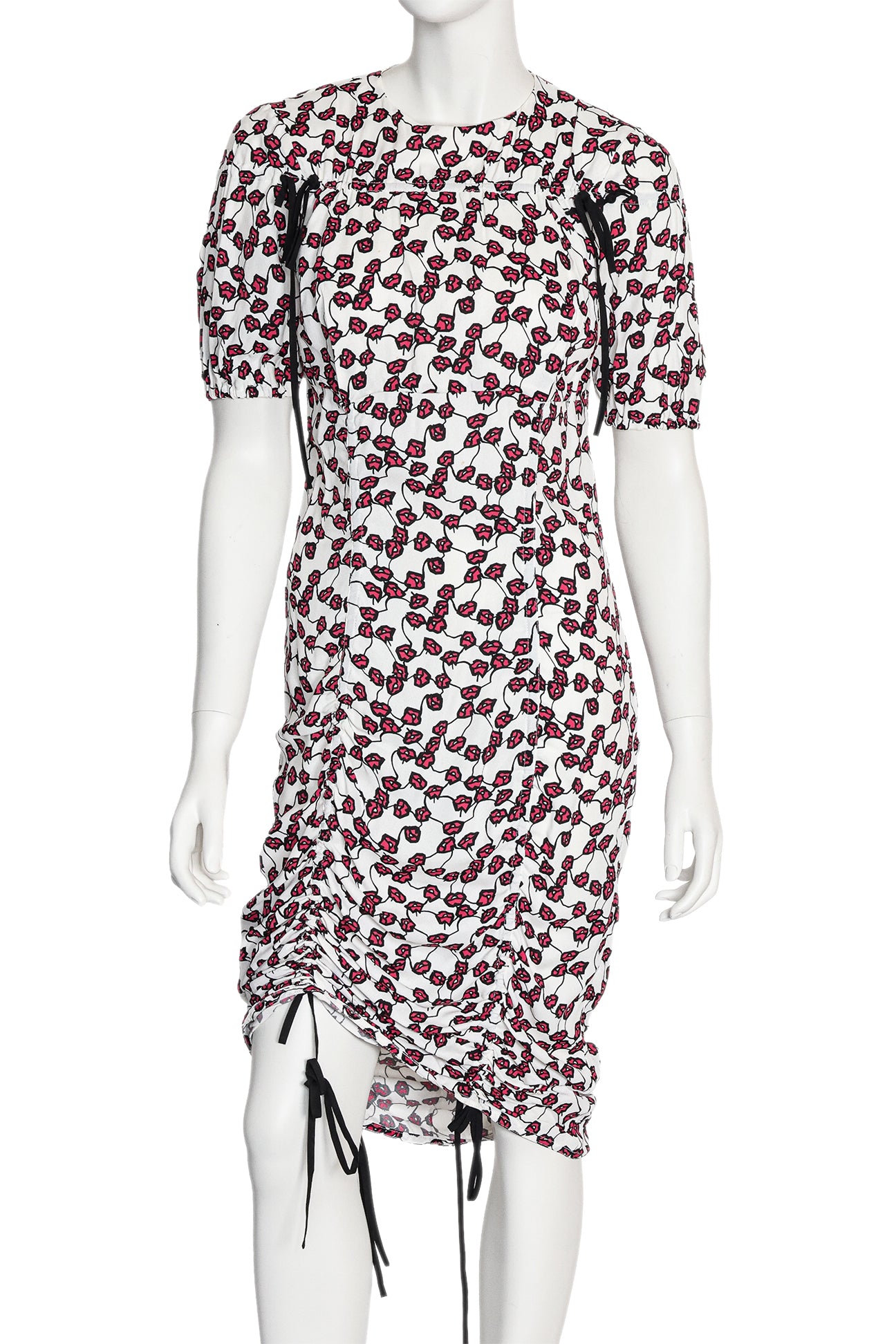 MARNI - A FLORAL PRINT DRESS WITH TIE DETAILS