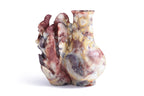 A SHOUSHAN STONE VASE WITH BIRDS AND PEONIES