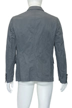 GIORGIO ARMANI - A GREY COTTON BLEND BLAZER