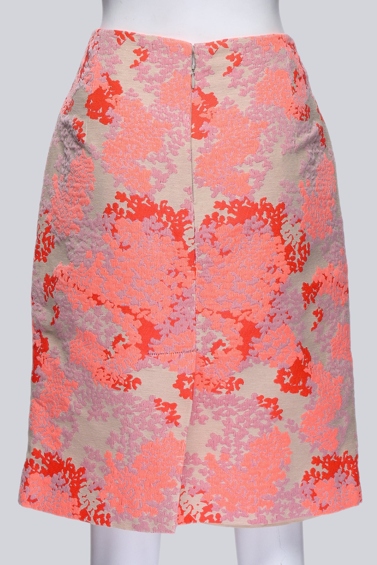 CAROLINA HERRERA - AN ORANGE FLORAL SKIRT