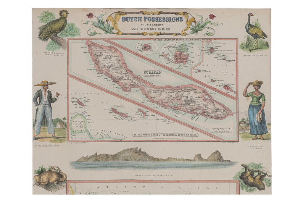 TWO LITHOGRAPHS OF DUTCH POSSESSIONS AND PORTUGUESE ISLANDS, FULLARTON & CO, C. 1860-69