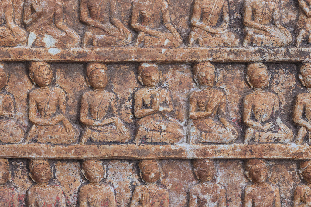 A PAIR OF SOUTHEAST ASIAN CARVED STONE PANELS