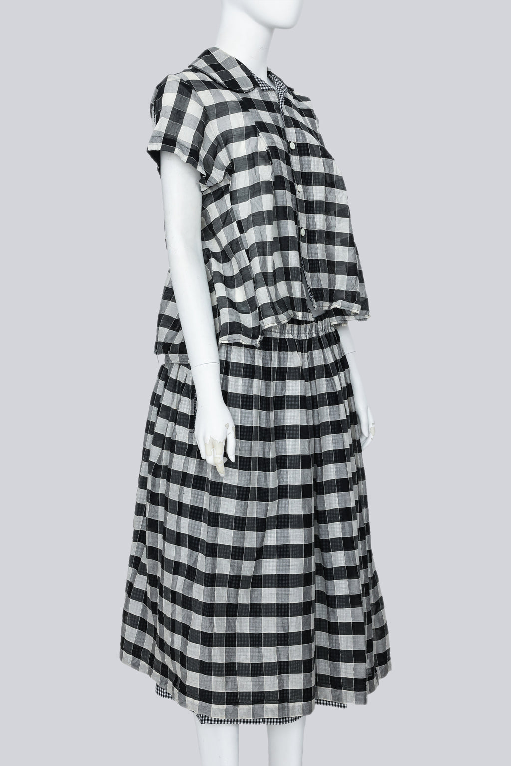 COMME DES GARCONS TRICOT - A BLACK AND WHITE CHECK SET