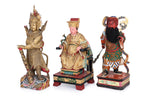 A GROUP OF THREE LARGE POLYCHROME ALTAR FIGURES
