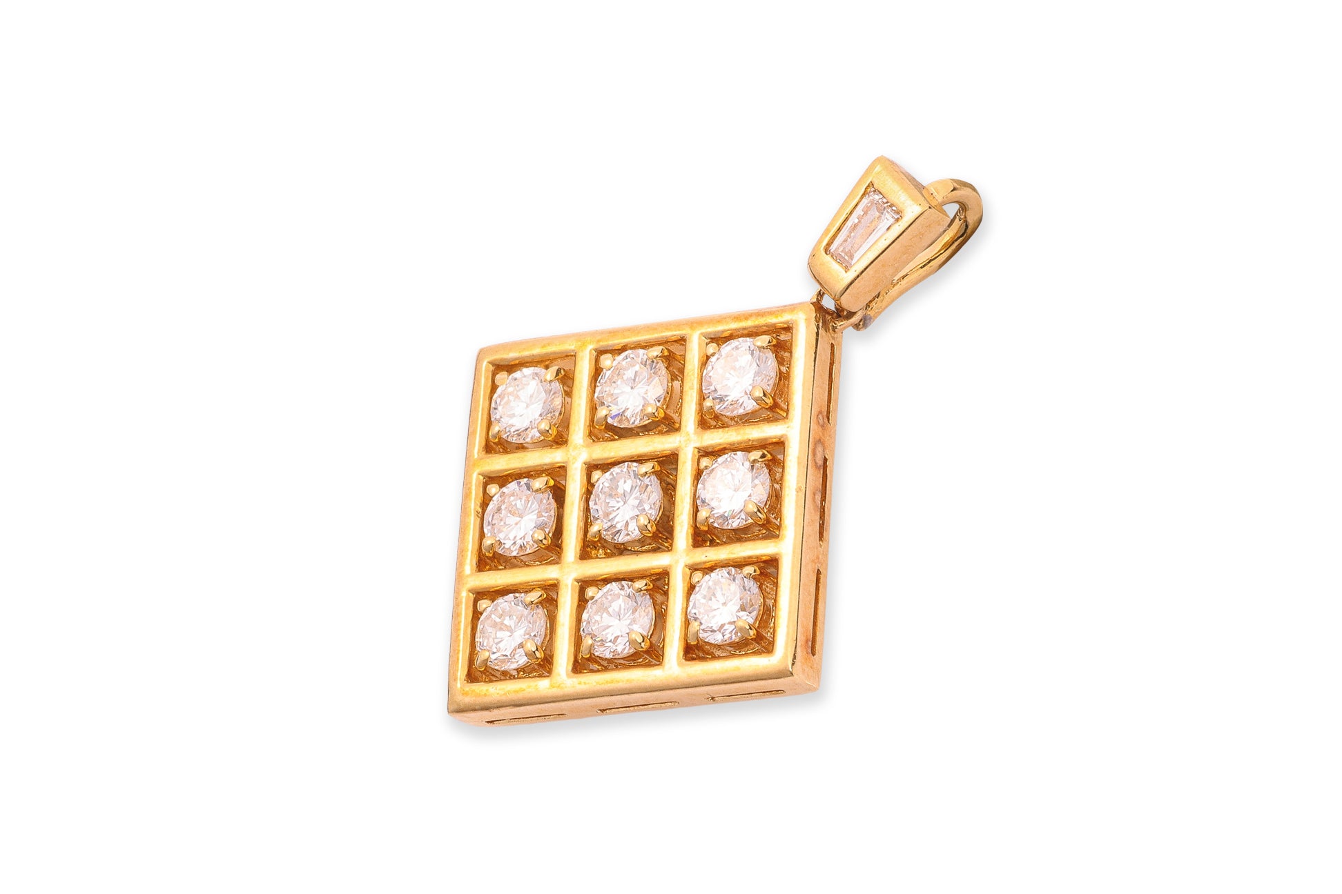 A DIAMOND PANEL PENDANT