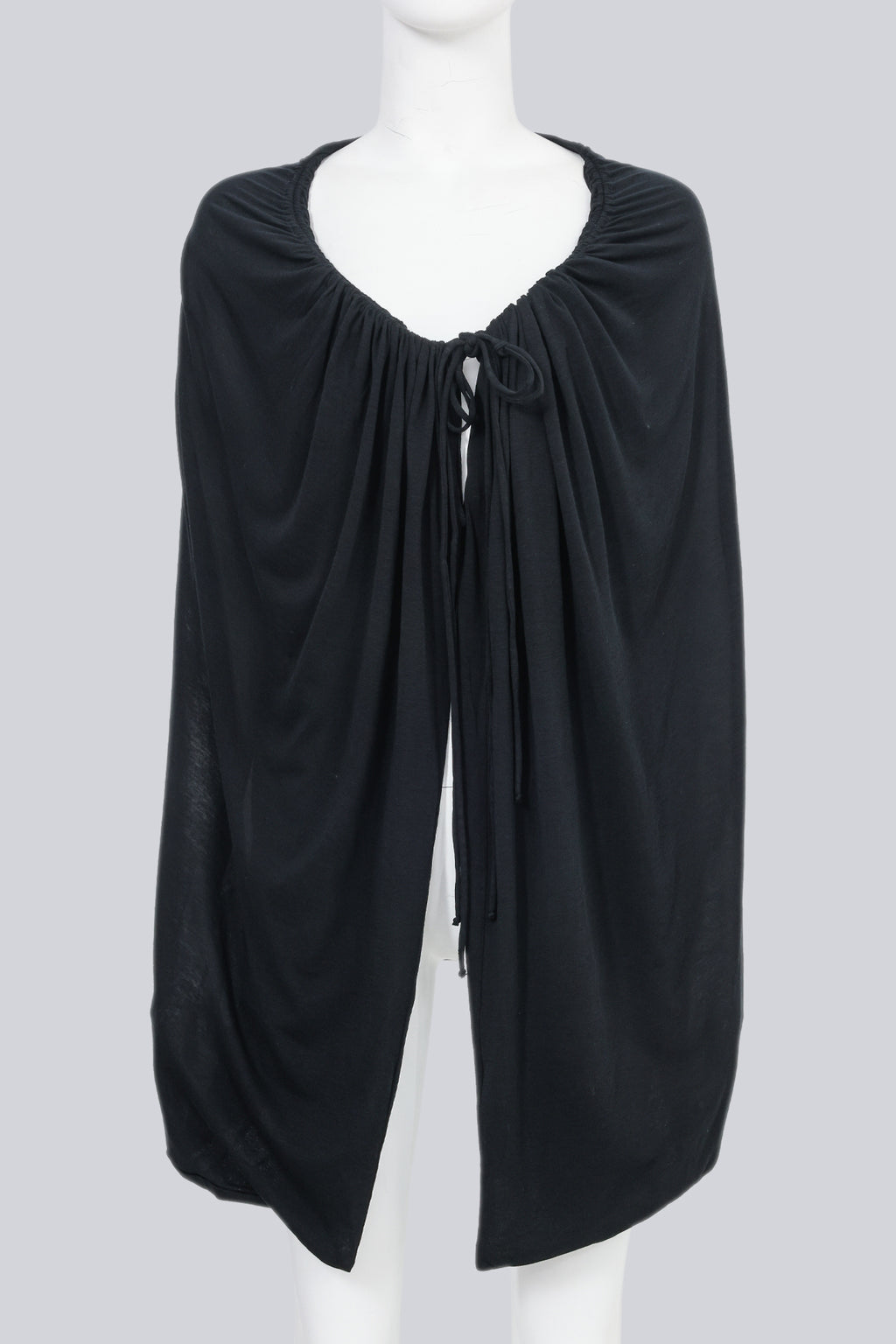 MAISON MARTIN MARGIELA - A BLACK CINCHED PONCHO