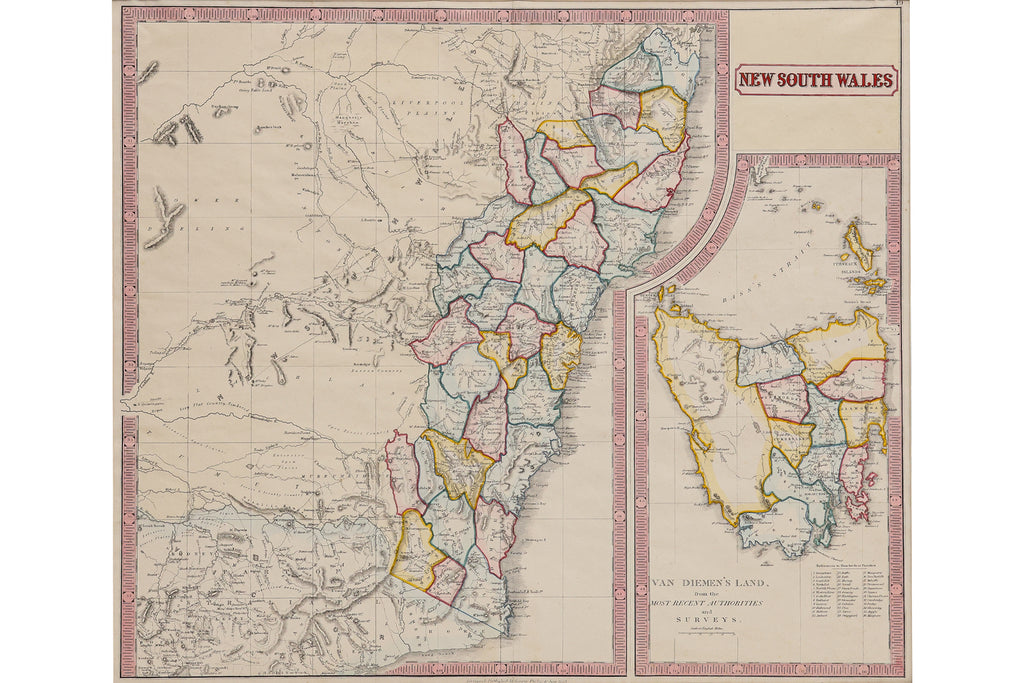 NEW SOUTH WALES & VAN DIEMEN'S LAND FROM THE MOST RECENT AUTHORITIES... GEORGE PHILIP, 1874