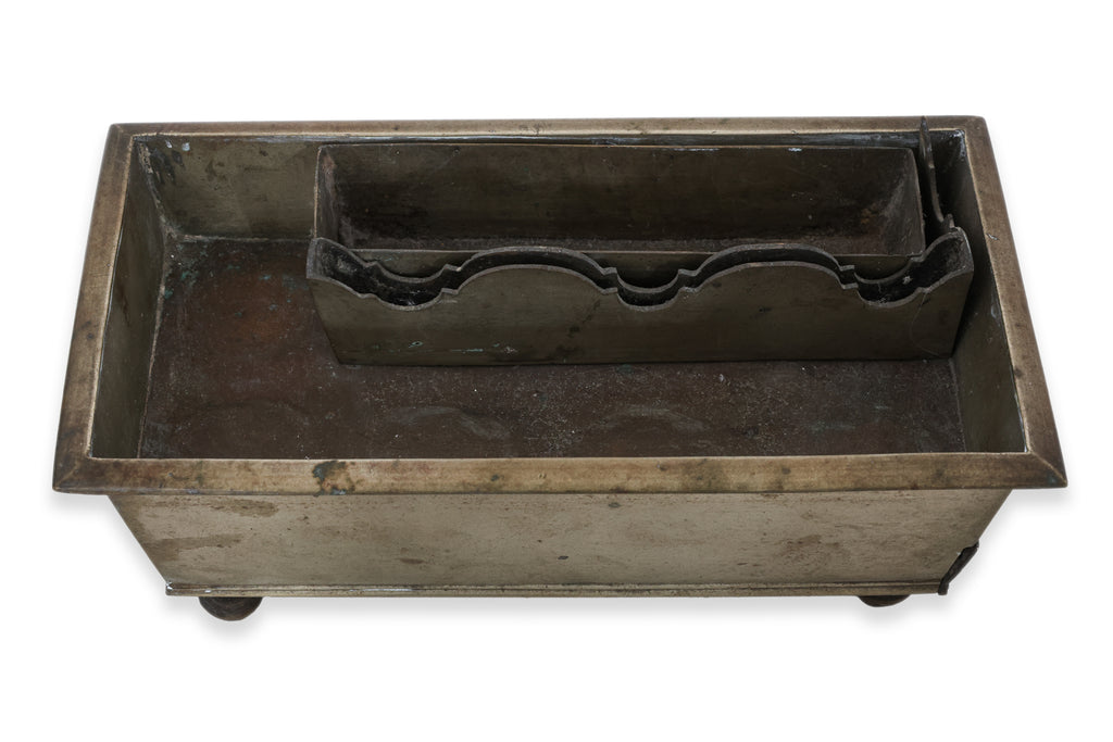 TWO BRASS SIREH SETS WITH BOXES