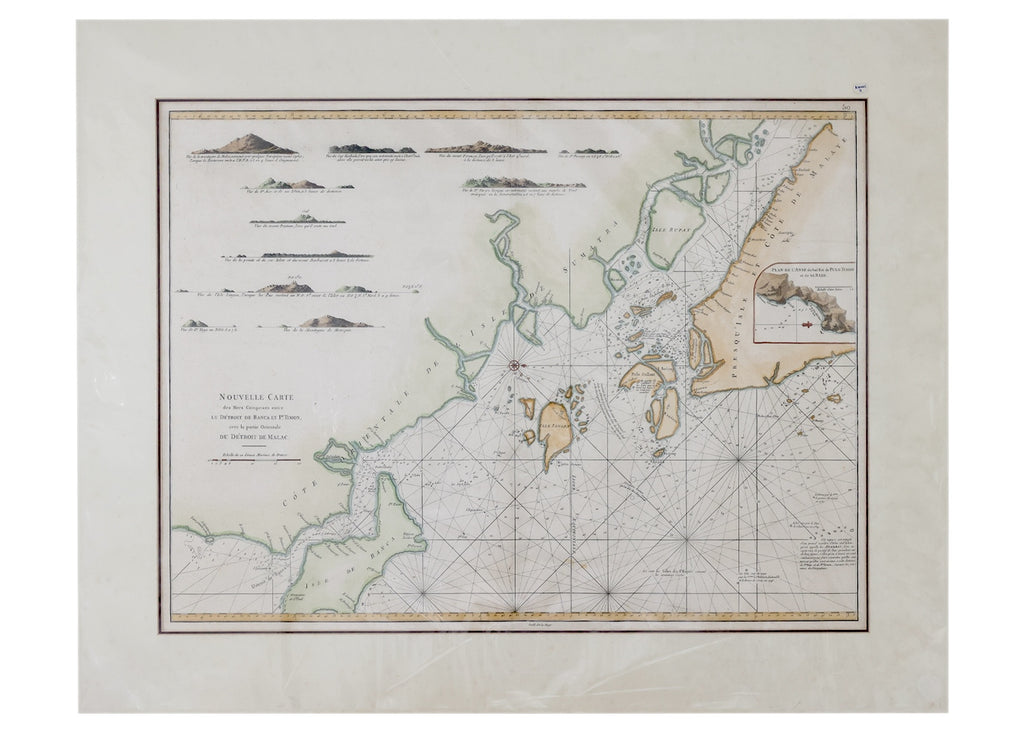 A LATE 18TH CENTURY FRENCH MAP OF THE STRAITS OF MALACCA