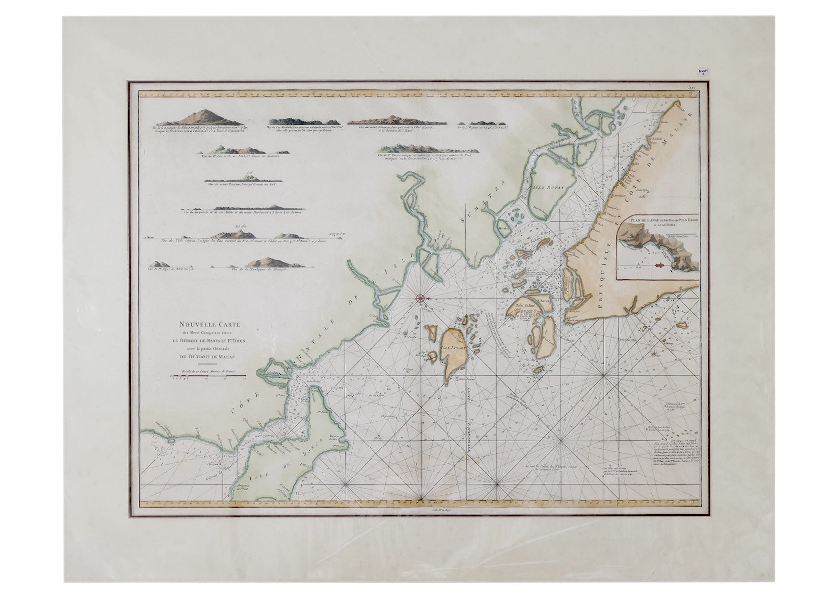 A LATE 18TH CENTURY FRENCH MAP OF THE STRAITS OF MALACCA