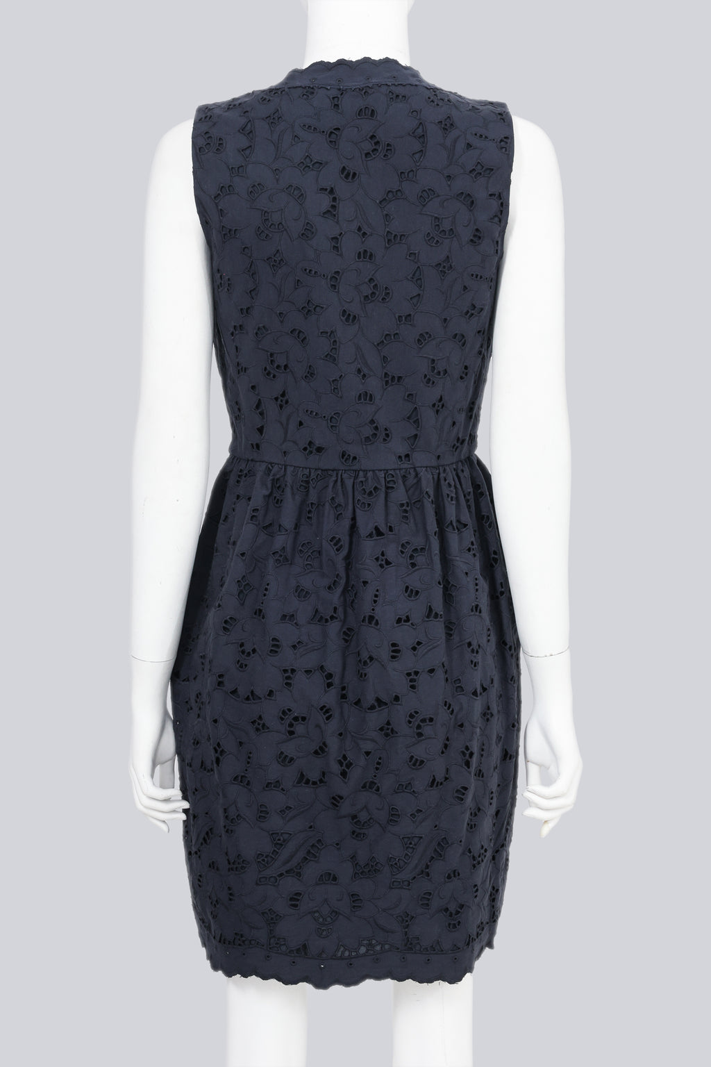 STELLA MCCARTNEY - A NAVY BRODERIE ANGLAISE DRESS