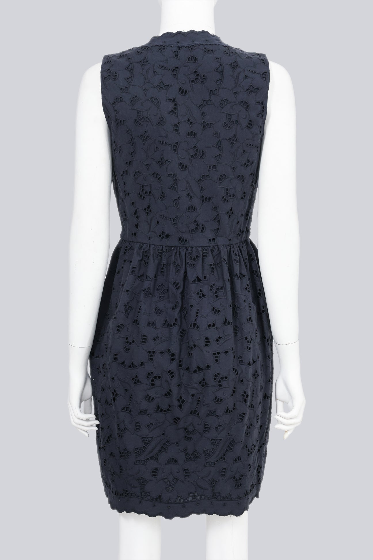 STELLA MCCARTNEY - A NAVY BRODERIE ANGLAISE DRESS