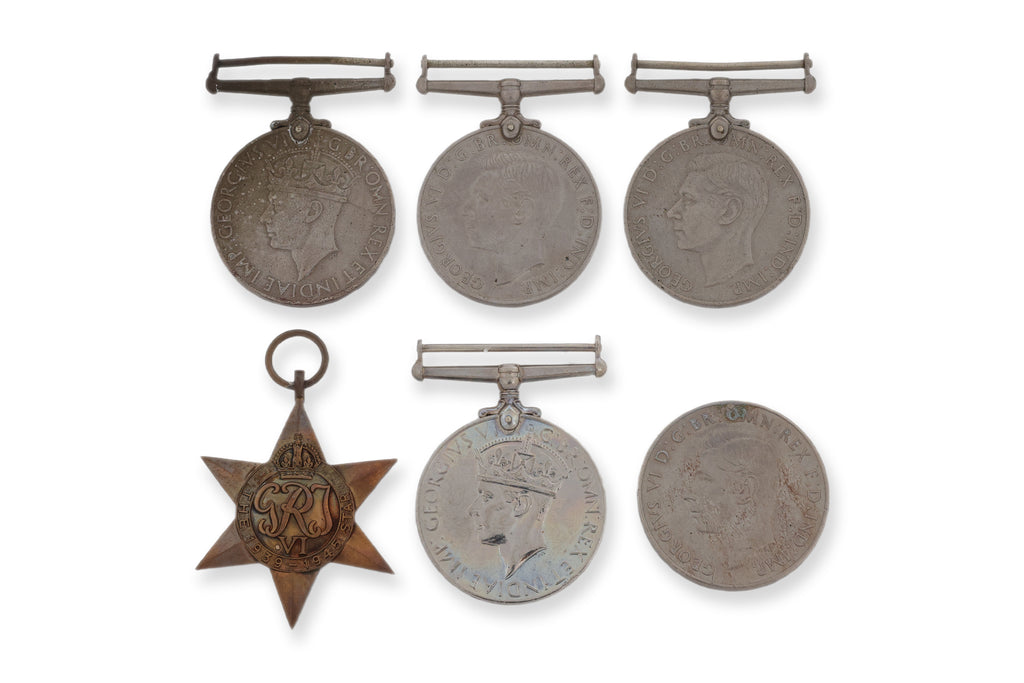A GROUP OF SIX BRITISH WORLD WAR II MEDALS