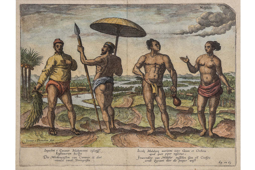 FOUR ETHNOGRAPHIC ENGRAVINGS FROM, 'ITINERARIO,' JOHANNES & BAPTISTA A DOETECHUM, 1598