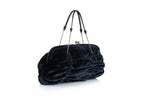 MIU MIU - A BLACK VELVET CLUTCH PURSE