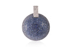 A LARGE SAPPHIRE GRADIENT AND DIAMOND PENDANT