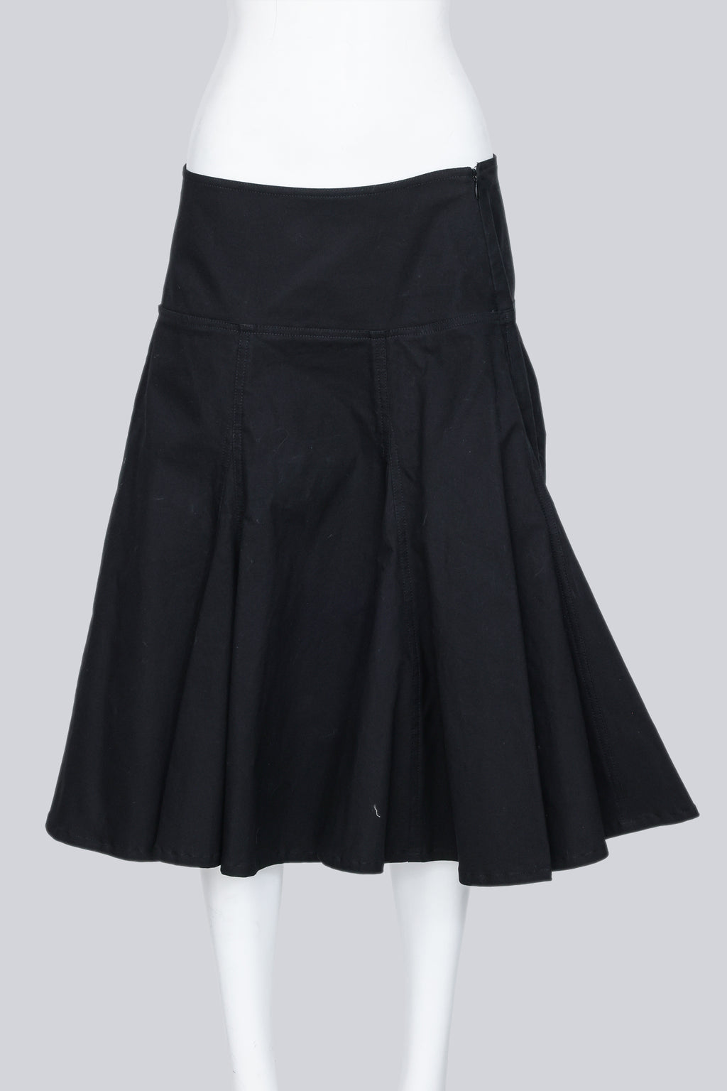 YOHJI YAMAMOTO - A BLACK GODET SKIRT