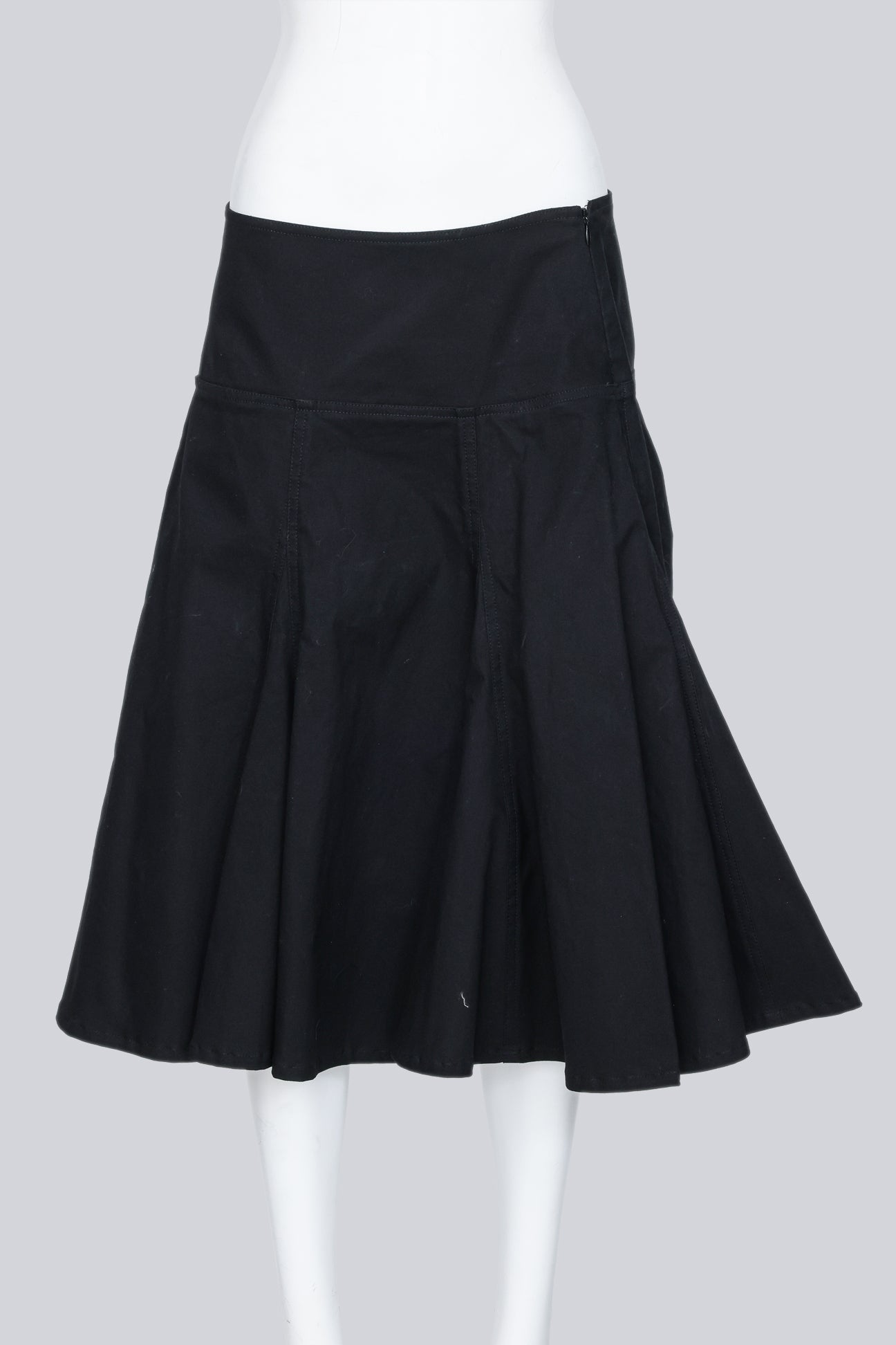 YOHJI YAMAMOTO - A BLACK GODET SKIRT