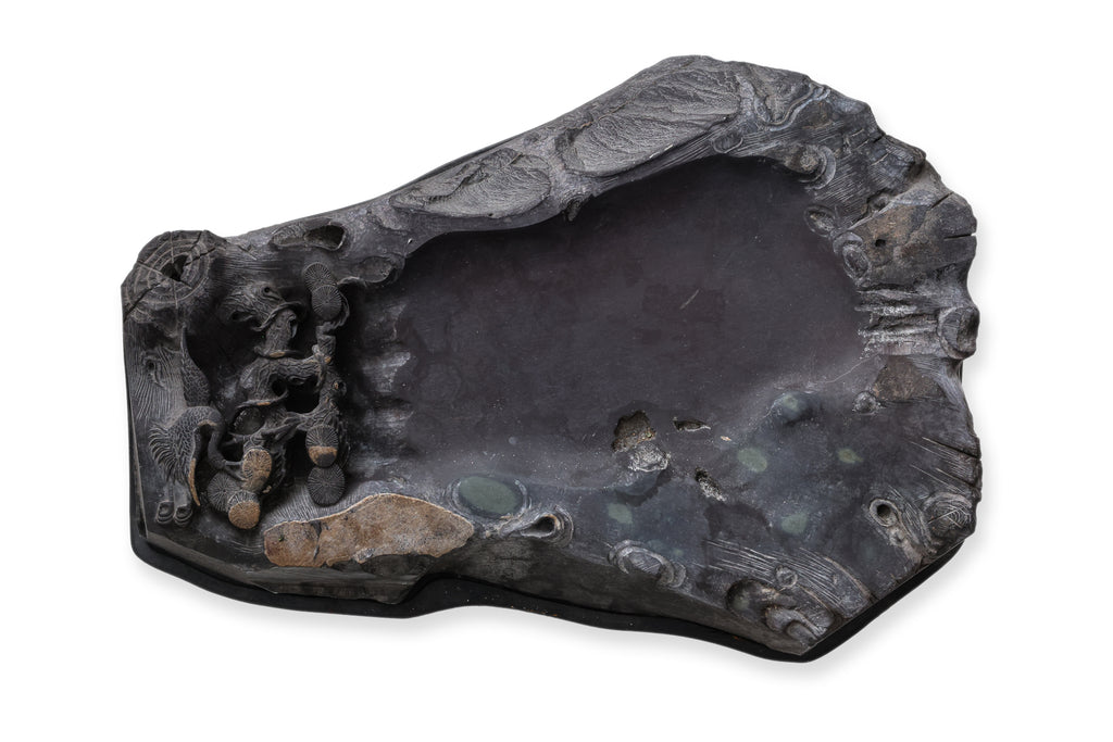 A LARGE CARVED DUAN INKSTONE