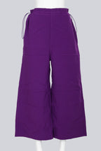 MAISON MARGIELA MM6 - A PAIR OF 2017 PURPLE CULOTTES WITH ADJUSTABLE DRAWSTRING WAIST CHORD
