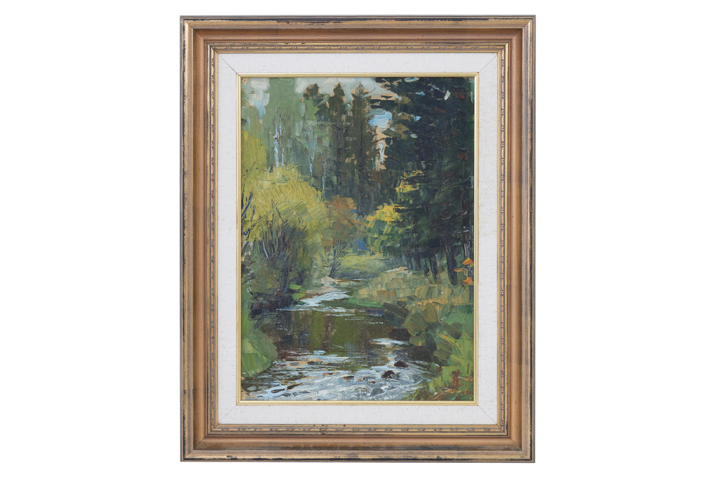 ZHOU YUWEI (CHINESE, B.1937) - RIVER LANDSCAPE, 1980