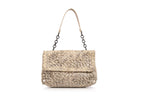 BOTTEGA VENETA – A NATURAL SNAKESKIN INTRECCIATO 'OLYMPIA' BAG