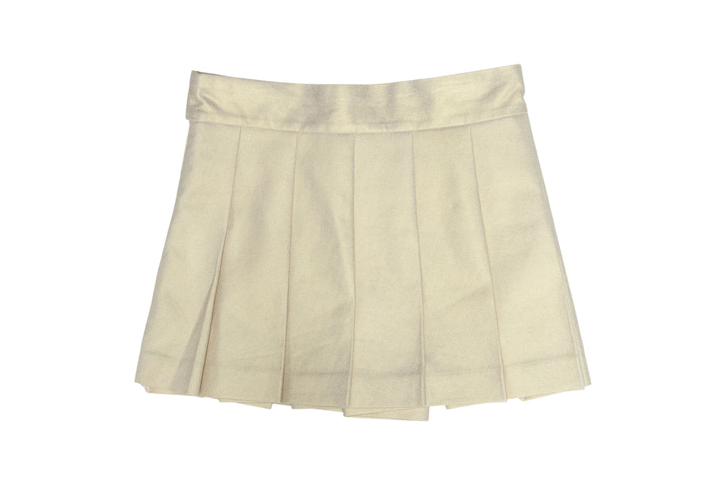 COMME DES GARÇONS - A GOLD-TONE PLEATED MINI SKORT, 2012
