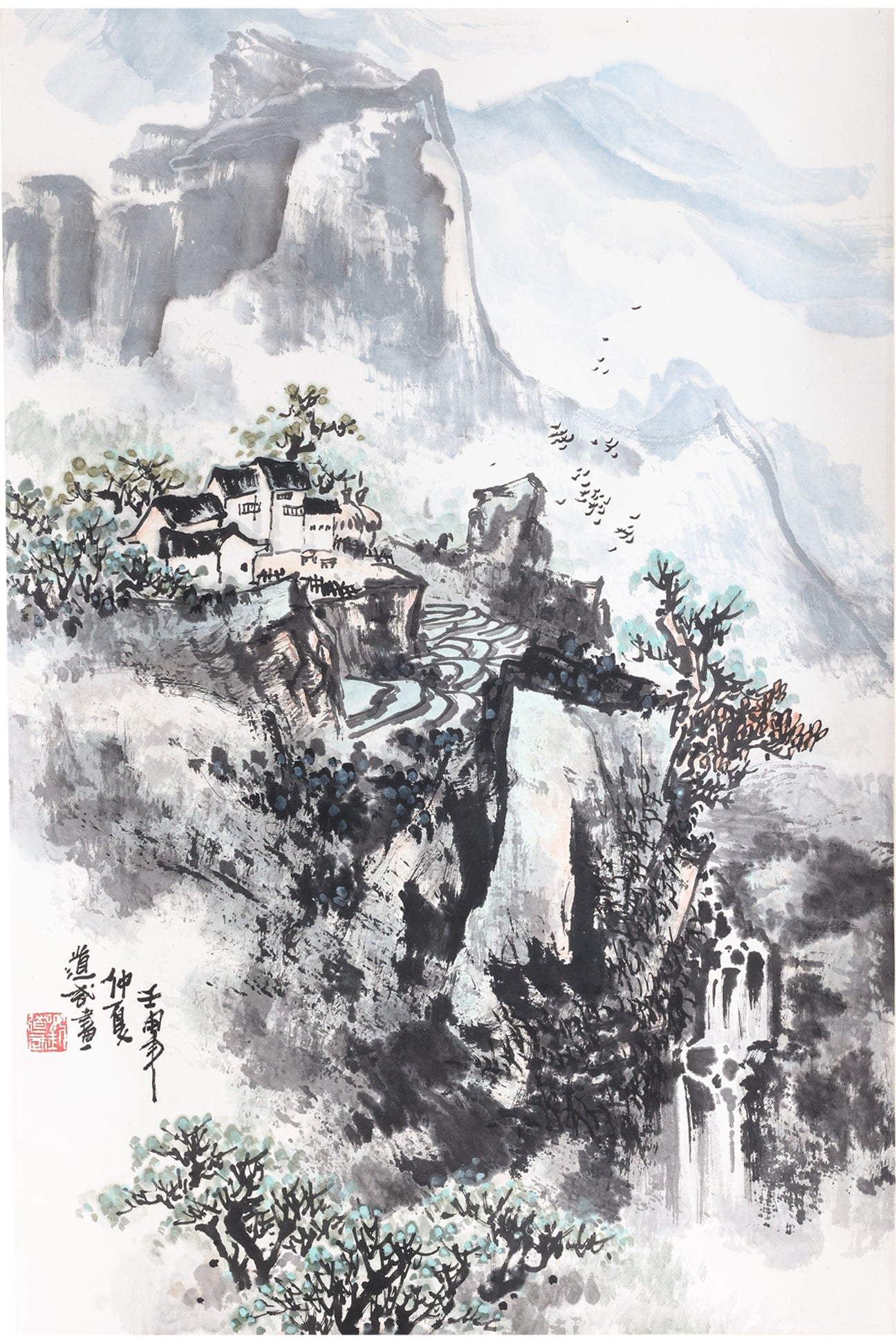 WANG DAOWU (CHINESE, 20TH CENTURY) - MOUNTAIN LANDSCAPE