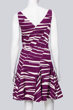OSCAR DE LA RENTA - A PURPLE STRIPED DRESS