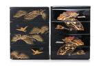 TWO JAPANESE JUBAKO LACQUER STACKING BOXES