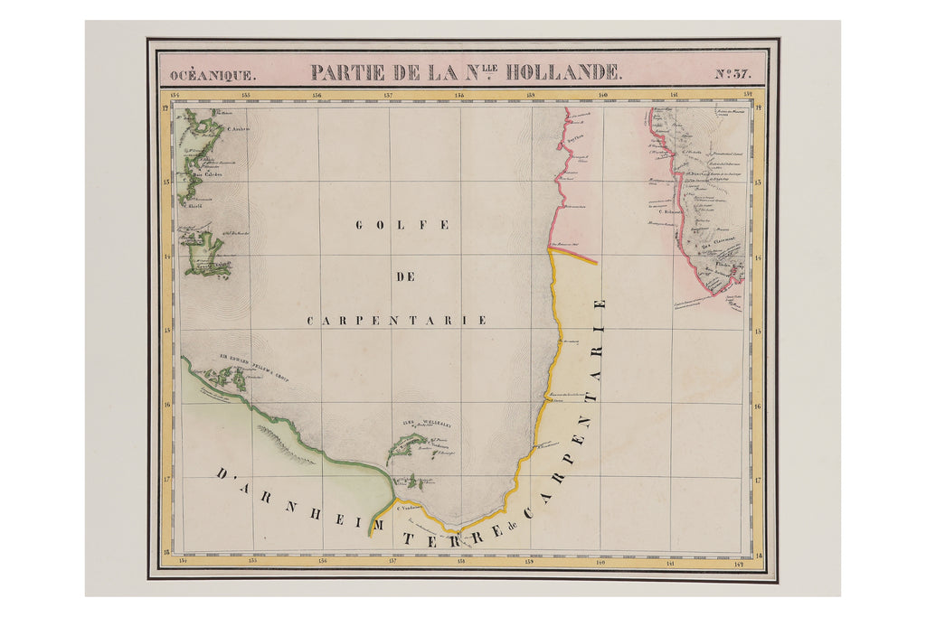 OCEANIQUE PARTIE DE LA NLLE HOLLANDE NO. 37 GULF DE CARPENTARIE, PHILIPPE VANDERMAELEN, 1827