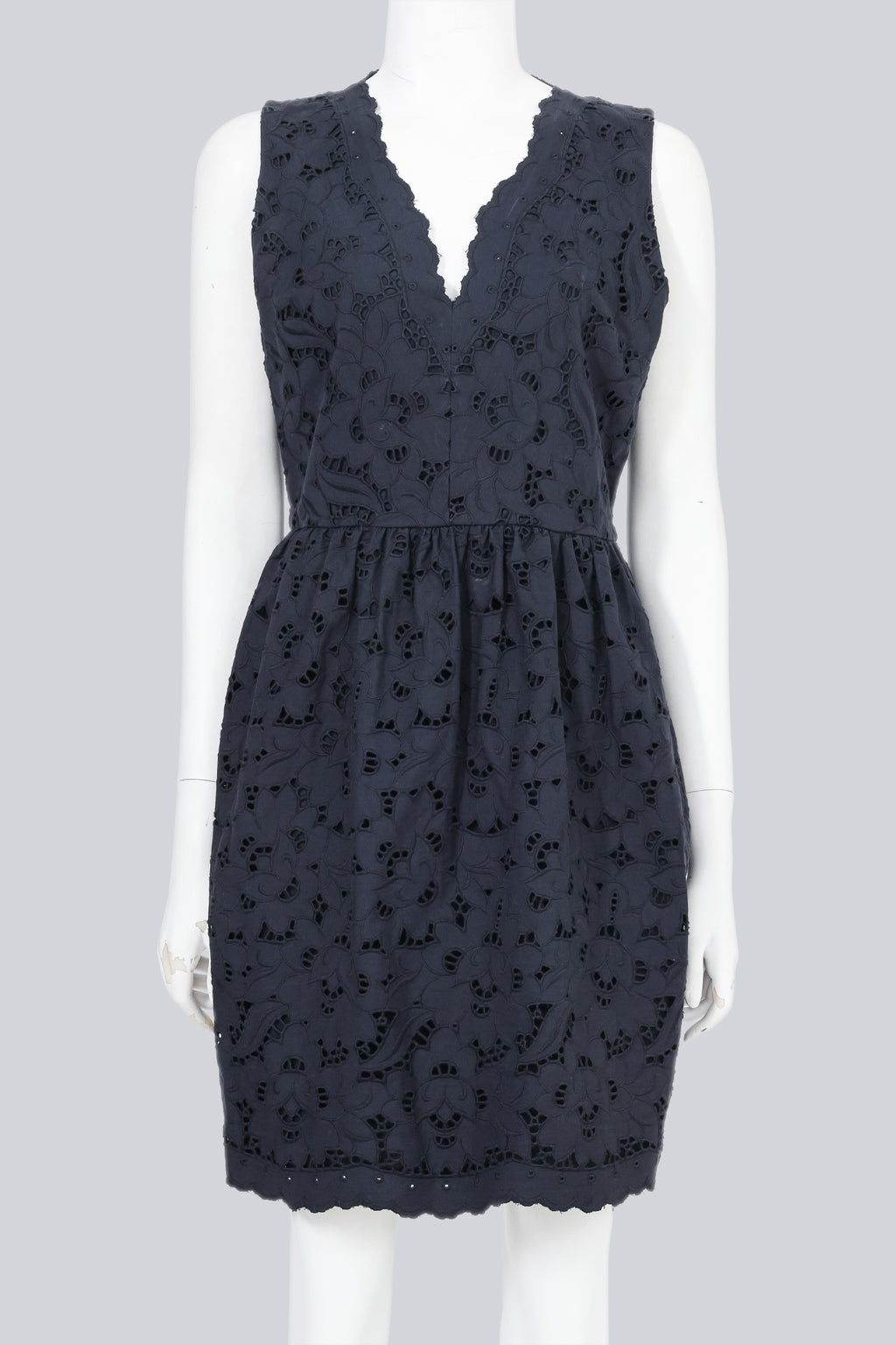 STELLA MCCARTNEY - A NAVY BRODERIE ANGLAISE DRESS