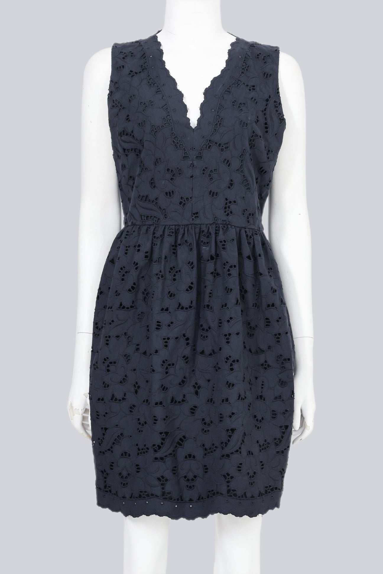 STELLA MCCARTNEY - A NAVY BRODERIE ANGLAISE DRESS
