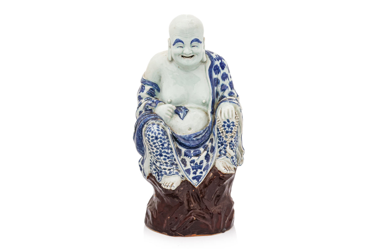A LARGE PORCELAIN FIGURE OF BUDAI