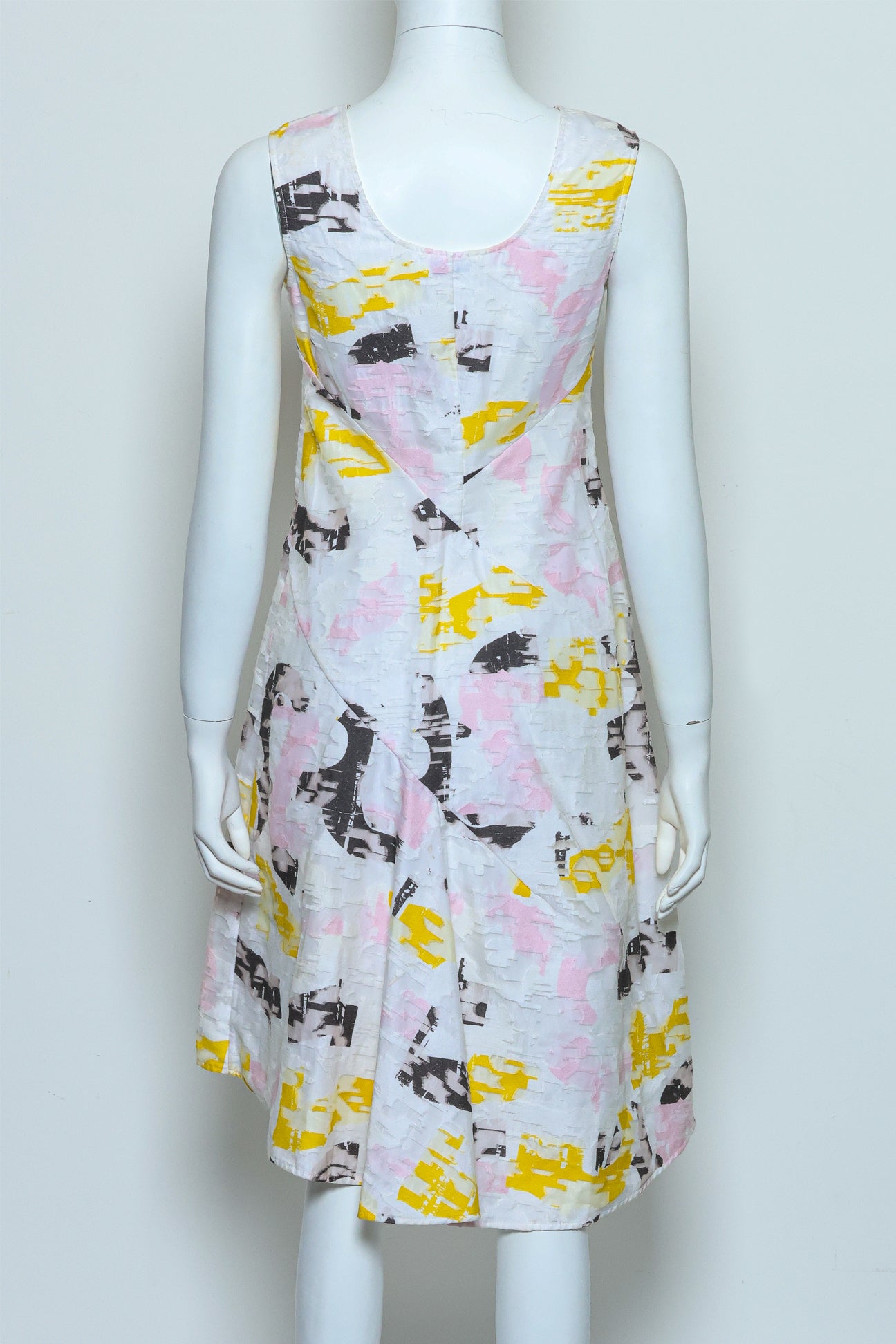 JIL SANDER - A SLEEVELESS ABSTRACT PRINT DRESS, RTW 2014