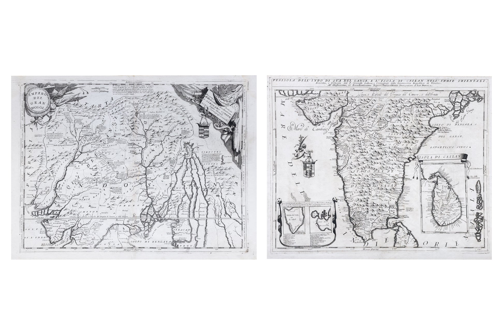 TWO ITALIAN MAPS OF INDIA (1691/1692)