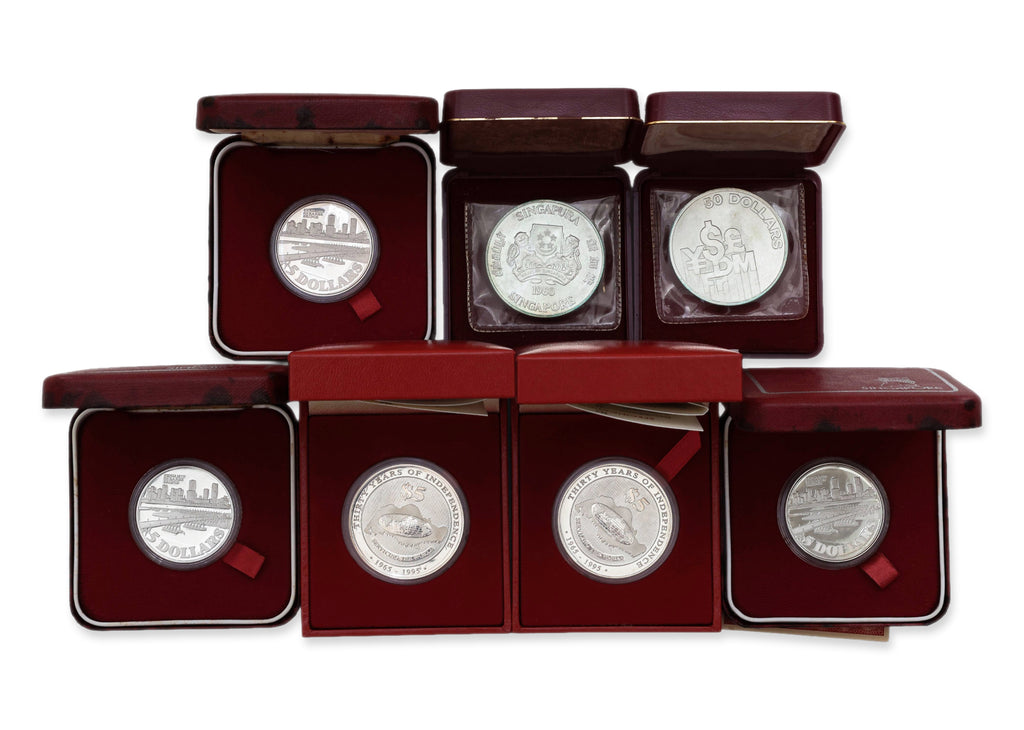 SINGAPORE - COMMEMORATIVE SILVER PROOF AND OTHER COINS (7)
