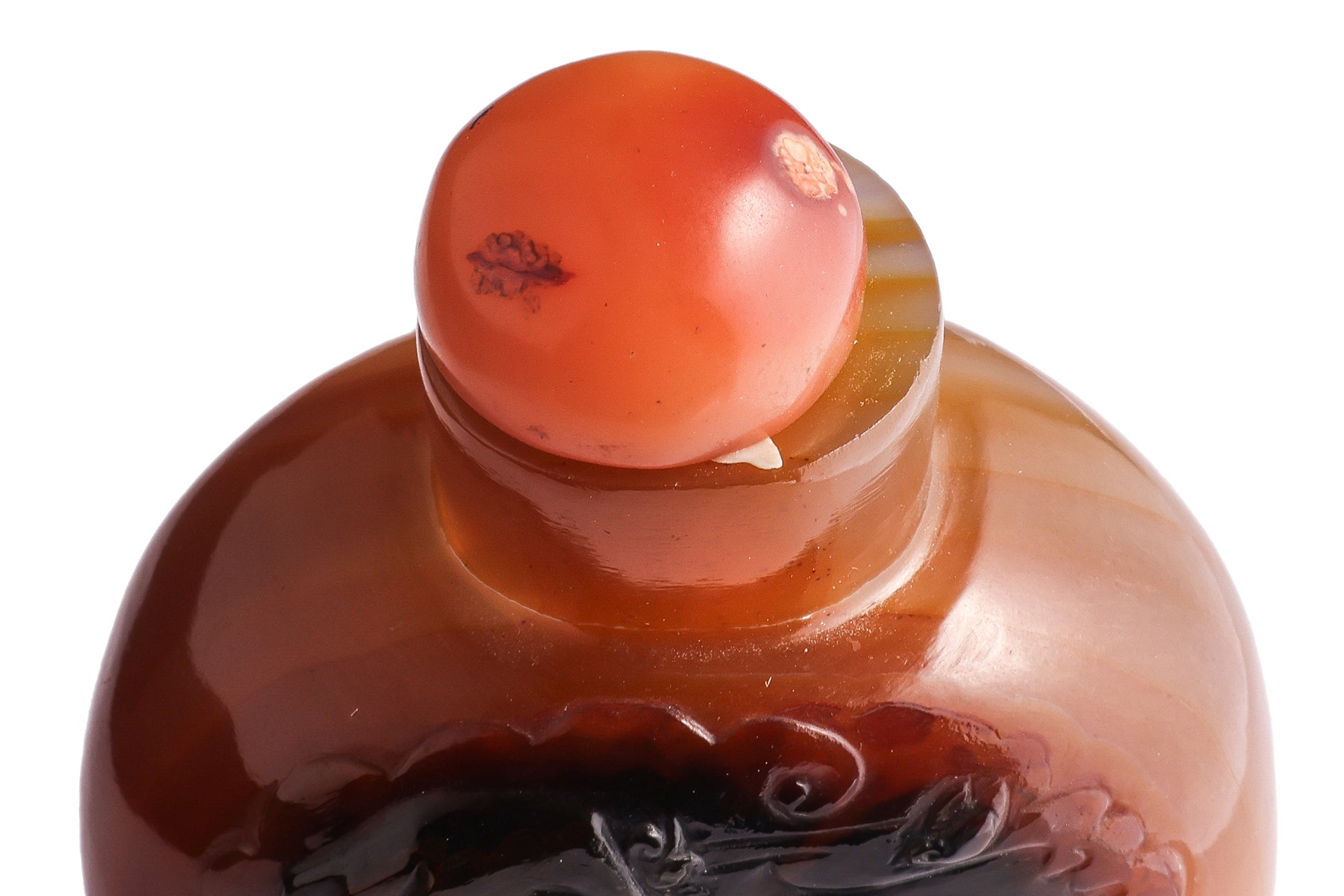 A BANDED AGATE SNUFF BOTTLE