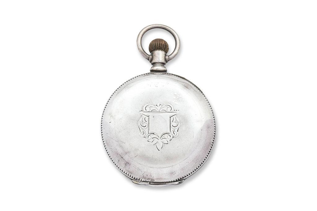 AN ELGIN SILVER CASED POCKET WATCH