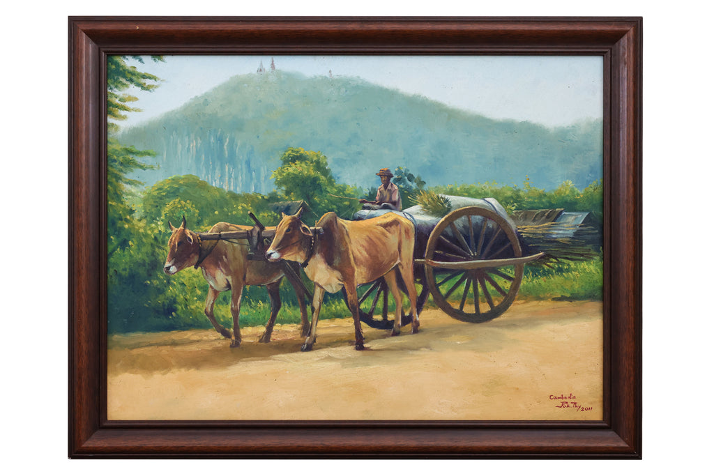 POK THY (CAMBODIAN, XX-XXI) - THREE FAMRING SCENES