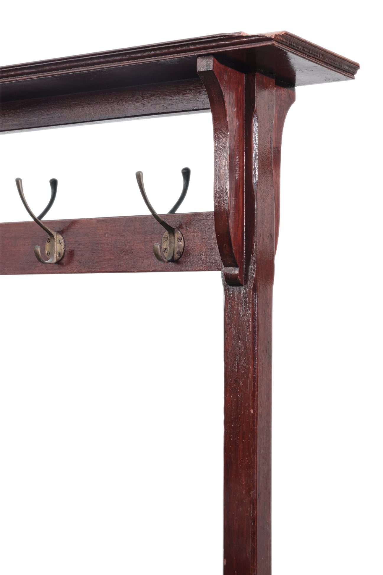 A TEAK COAT RACK