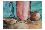 NARESH SAIJU (NEPALESE, XX-XXI) - STUDY OF A LADY WASHING