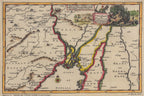 TWO HAND-COLOURED COPPER ENGRAVED MAPS, PETER VAN DER AA, 1707