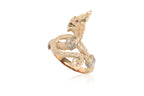 A GEM SET 'NAGA' RING